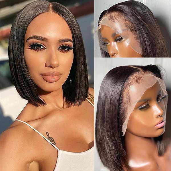 short bob wig lace front human hair wigs for women pre plucked bone straight lace front wig 4x4 brazilian hair lace frontal wigs, Black;brown
short bob wig lace front human hair wigs for women pre plucked bone straight lace front wig 4x4 brazilian hair lace frontal wigs, Black;brown