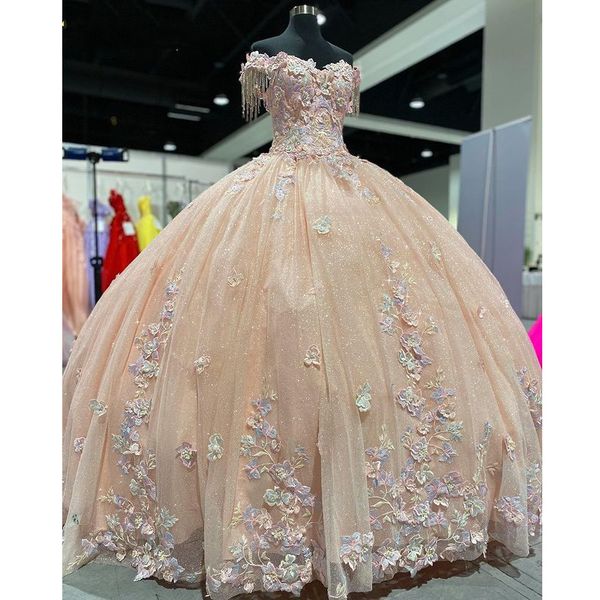 champagne glitter quinceanera dresses with 3dflower beading robes de ball 2023 lace-up corset prom vestido de aniversario de 15 anos, Blue;red
champagne glitter quinceanera dresses with 3dflower beading robes de ball 2023 lace-up corset prom vestido de aniversario de 15 anos, Blue;red