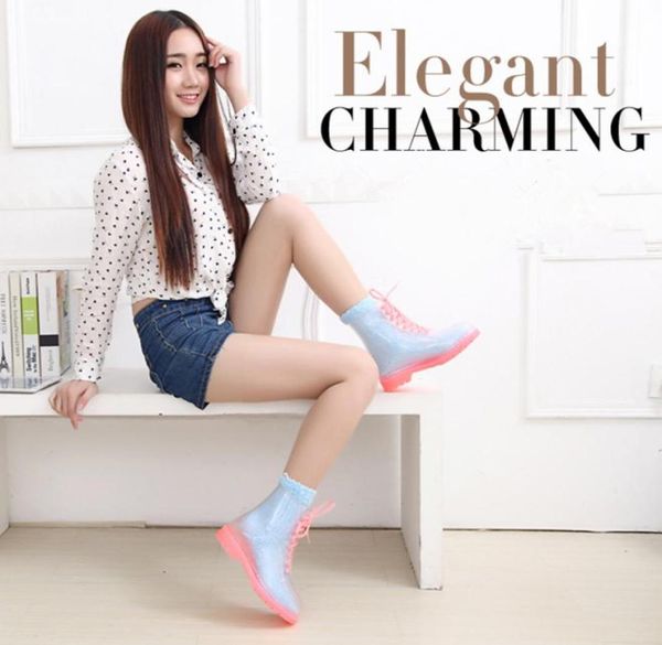 2017 new arrival 6 colors transparent rain boots women waterproof martin boots water jelly shoes botas feminina zapatos mujer1804857, Black;red
2017 new arrival 6 colors transparent rain boots women waterproof martin boots water jelly shoes botas feminina zapatos mujer1804857, Black;red