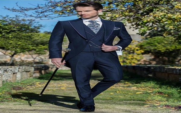 new morning style one button navy blue wedding groom tuxedos peak lapel groomsmen mens dinner blazer suits jacketpantsvesttie9714699, Black;gray
new morning style one button navy blue wedding groom tuxedos peak lapel groomsmen mens dinner blazer suits jacketpantsvesttie9714699, Black;gray