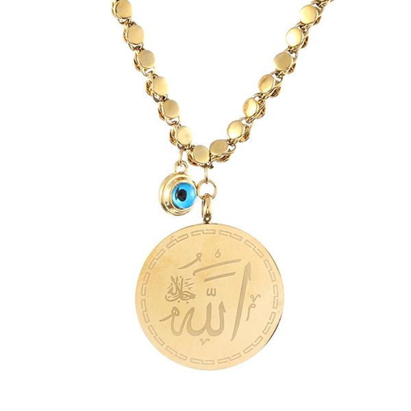 necklaces muslim demon eye 100% colorless stainless steel ladies round coin allah pendant necklace luxury jewelry wedding holiday gift, Silver
necklaces muslim demon eye 100% colorless stainless steel ladies round coin allah pendant necklace luxury jewelry wedding holiday gift, Silver