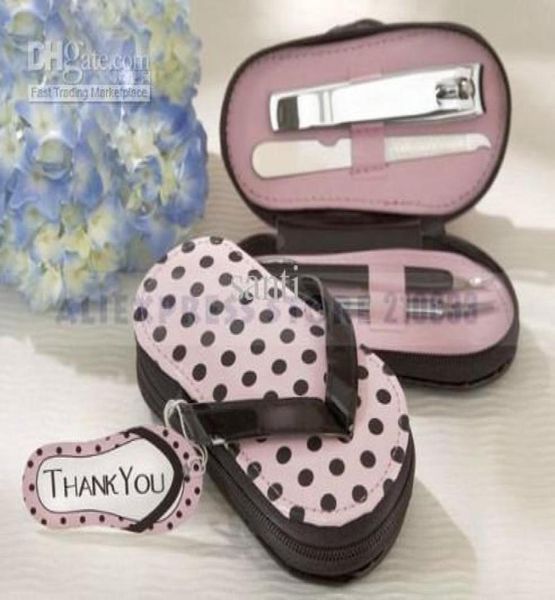 4 piece pedicure kit with pink polka dot flip flop case favor for wedding gifts supplies3496392
4 piece pedicure kit with pink polka dot flip flop case favor for wedding gifts supplies3496392