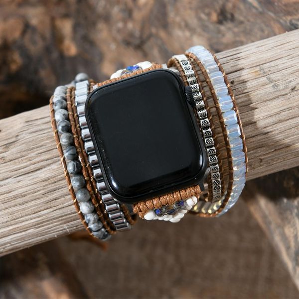 bangle hematite stone bracelet for apple watch band boho beads 5 wrap wax rope watch strap vegan wrist band christmas gift dropship, Black
bangle hematite stone bracelet for apple watch band boho beads 5 wrap wax rope watch strap vegan wrist band christmas gift dropship, Black