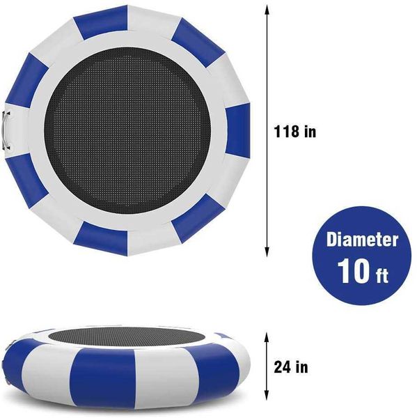 Image of Inflatable Water Trampoline Swim Platform for Water Sports Safety Jumping Bouncers Water Park Play Center for Adult Kids