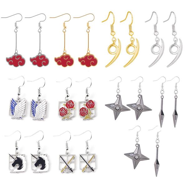 knot 20pcs anime narutos akatsuki earrings attack on titan attack wings pendant drop earring for women men cosplay jewelry, Silver
knot 20pcs anime narutos akatsuki earrings attack on titan attack wings pendant drop earring for women men cosplay jewelry, Silver