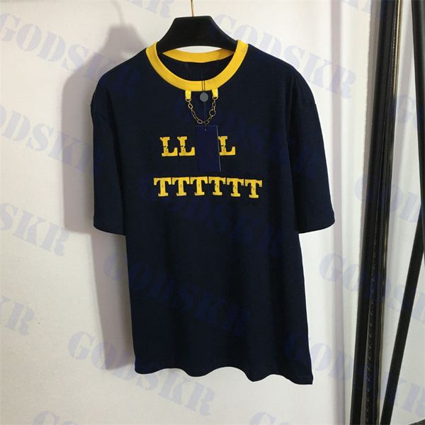yellow letter print t shirt womens short sleeve chain decoration tees plus size loose shirts clothing, White
yellow letter print t shirt womens short sleeve chain decoration tees plus size loose shirts clothing, White