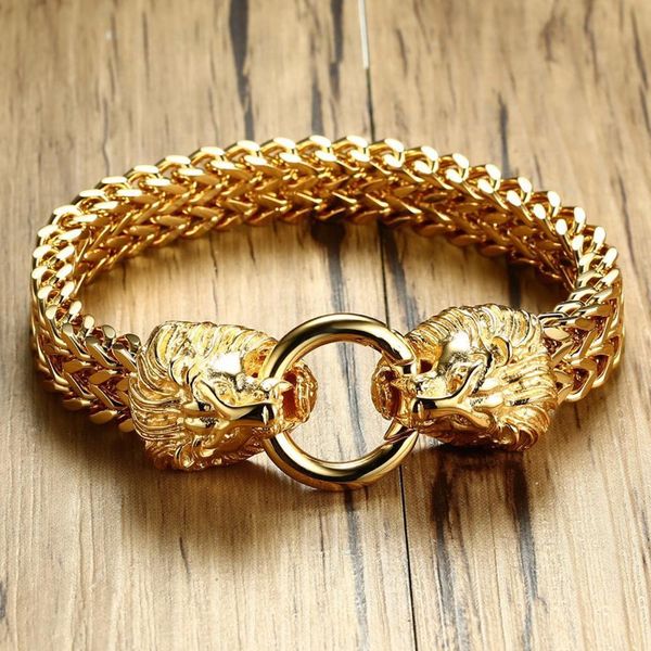 bangle 8.66" double skull/wolf/lion head herringbone chain bracelet for men stainless steel silver gold cool hip hop punk men jewelry, Black
bangle 8.66" double skull/wolf/lion head herringbone chain bracelet for men stainless steel silver gold cool hip hop punk men jewelry, Black
