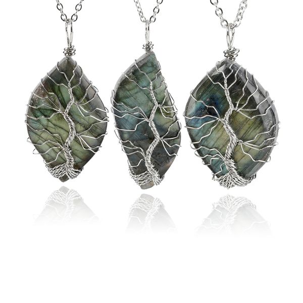 natural labradorite hand woven tree of life pendant white copper wire wrapping irregular stone creative pendant necklace reiki healing jewel, Silver
natural labradorite hand woven tree of life pendant white copper wire wrapping irregular stone creative pendant necklace reiki healing jewel, Silver