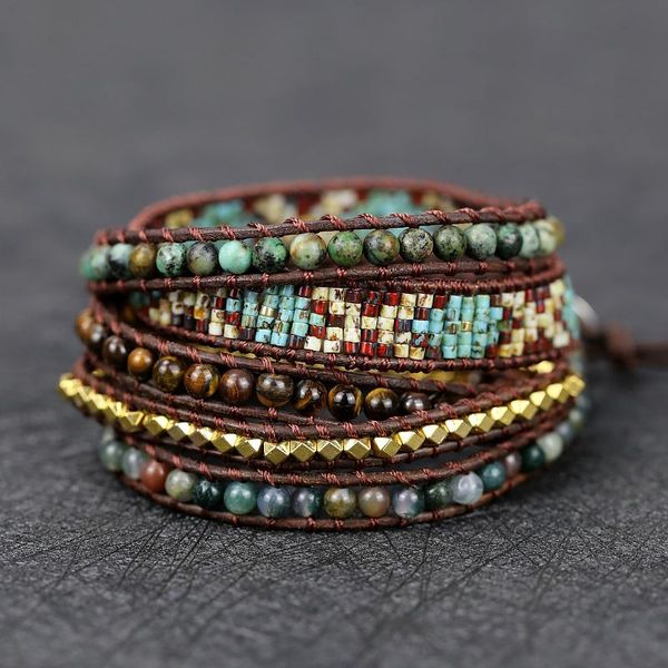 bangle 2021 lovers natural stones 5 strands wrap bracelets friendship luxury glass beads handmade braid boho jewelry, Black
bangle 2021 lovers natural stones 5 strands wrap bracelets friendship luxury glass beads handmade braid boho jewelry, Black