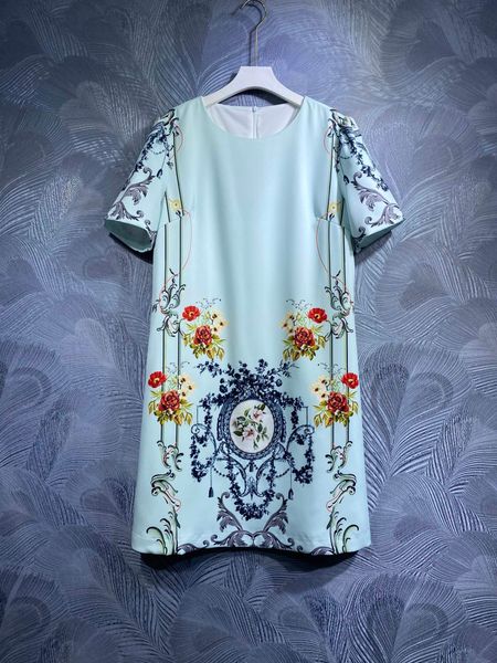 original designer dress 2023 spring/summer short sleeve loose round neck dress fashion print handmade beaded monochrome s-xl, Black;gray
original designer dress 2023 spring/summer short sleeve loose round neck dress fashion print handmade beaded monochrome s-xl, Black;gray