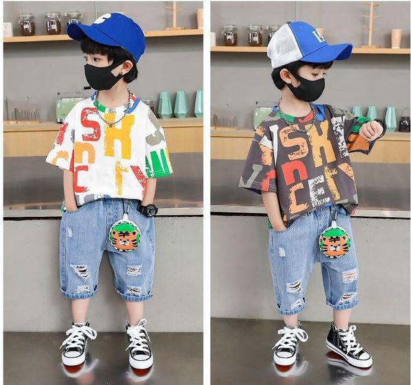 summer ins designer boys' short sleeve set summer kids t-shirt +shorts handsome cool fashion printed letters children soft dean with ho, White
summer ins designer boys' short sleeve set summer kids t-shirt +shorts handsome cool fashion printed letters children soft dean with ho, White