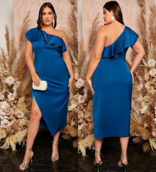royal blue plus size prom dresses for special occasion sheath one shoulder neck evening gowns side split ruffled tea length satin 1899584, Black
royal blue plus size prom dresses for special occasion sheath one shoulder neck evening gowns side split ruffled tea length satin 1899584, Black