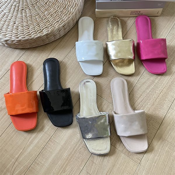 2023 revival slide flat sandals designer women level emed leather slippers with box, Black
2023 revival slide flat sandals designer women level emed leather slippers with box, Black