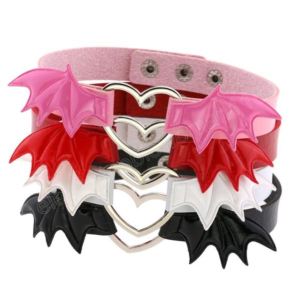 harajuku gothic heart bat necklaces pink white red black pu leather choker necklaces for women jewelry, Golden;silver
harajuku gothic heart bat necklaces pink white red black pu leather choker necklaces for women jewelry, Golden;silver