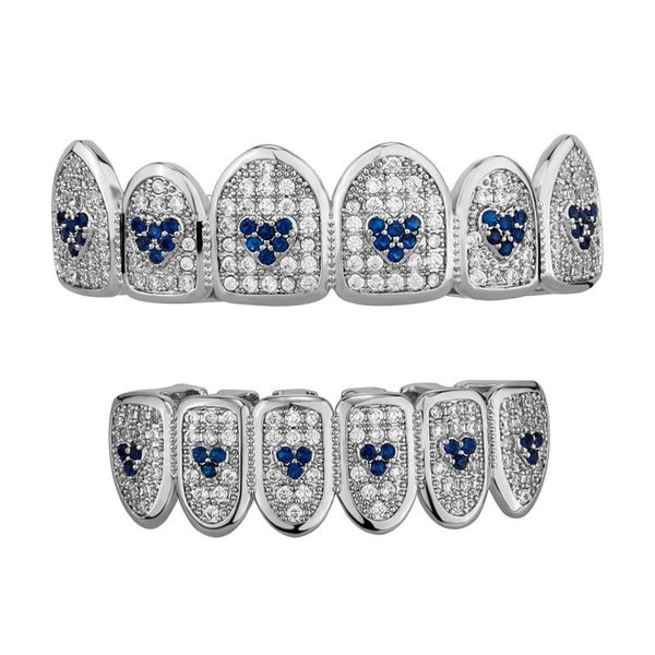 new fashion grills silver gold plated bling clear blue cz heart teeth grillz bottom grills bling jewelry gifts for men, Black
new fashion grills silver gold plated bling clear blue cz heart teeth grillz bottom grills bling jewelry gifts for men, Black