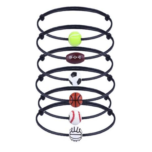sport style adjustable inspirational basketball soccer rugby volleyball braided rope bracelet ball charm bracelets for men gifts gc2148, Golden;silver
sport style adjustable inspirational basketball soccer rugby volleyball braided rope bracelet ball charm bracelets for men gifts gc2148, Golden;silver
