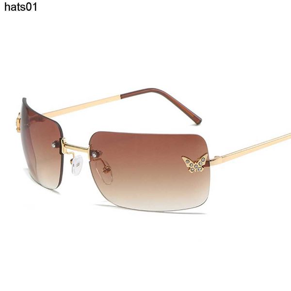 2023 millennium y2k sunglasses new product metal small square frameless sunglasses personalized diamond butterfly, White;black
2023 millennium y2k sunglasses new product metal small square frameless sunglasses personalized diamond butterfly, White;black