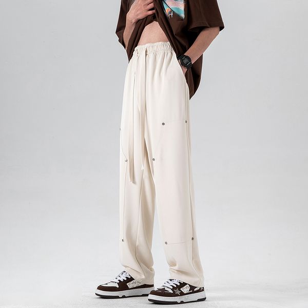 summer sweatpants ins wind drapiness sports pants trend casual 100 match straight trousers youth fashion logging personality pddx, Black
summer sweatpants ins wind drapiness sports pants trend casual 100 match straight trousers youth fashion logging personality pddx, Black
