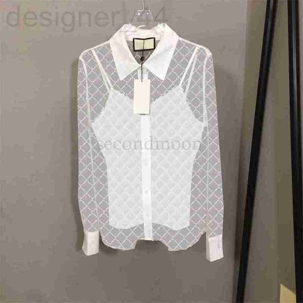 women's blouses & shirts designer jacquard designer twomen mesh tees long sleeve fashion lapel neck t pc85, White
women's blouses & shirts designer jacquard designer twomen mesh tees long sleeve fashion lapel neck t pc85, White