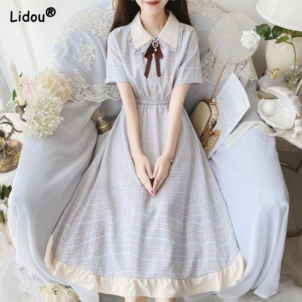 dresses peter pan collar plaid bow midcalf women's clothing sequined lace empire pullover summer aline skirt preppy style small fresh, Black;gray
dresses peter pan collar plaid bow midcalf women's clothing sequined lace empire pullover summer aline skirt preppy style small fresh, Black;gray