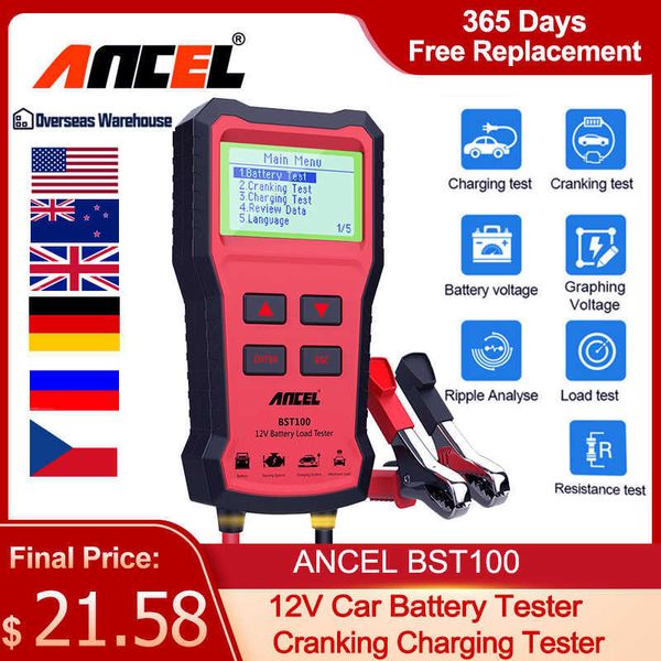 automotive repair kits ancel bst100 car battery tester 12v 220ah 2000cca multilingual battery test tool for the car cranking charging test p
automotive repair kits ancel bst100 car battery tester 12v 220ah 2000cca multilingual battery test tool for the car cranking charging test p