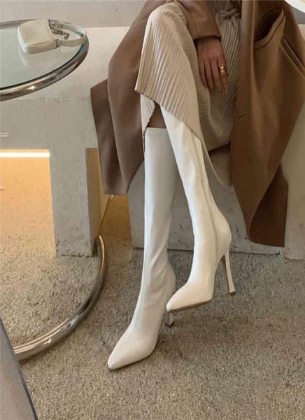 women shoes winter boots leather small white boots thin in long below the knee thigh high heel heels and barrel with pointed ends 2618878, Black
women shoes winter boots leather small white boots thin in long below the knee thigh high heel heels and barrel with pointed ends 2618878, Black