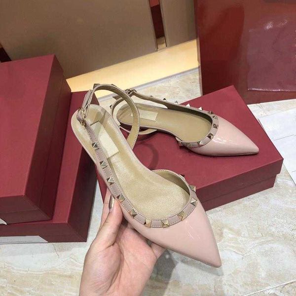 no box design in summer the new leisure patent leather flat bottom sandals for women wear rivet wrapped half slippers and pointed single sho, Black
no box design in summer the new leisure patent leather flat bottom sandals for women wear rivet wrapped half slippers and pointed single sho, Black