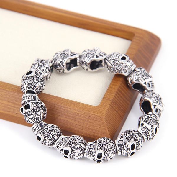 bangle hemiston punk bead skull with lily bracelets 16cm25cm fine jewelry gift for women and men ts 021, Black
bangle hemiston punk bead skull with lily bracelets 16cm25cm fine jewelry gift for women and men ts 021, Black