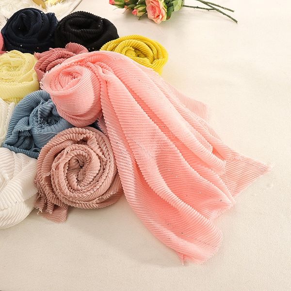 sequins cotton viscose hijab for women scarf muslim shawls pleated hijab headscarf wraps foulard islamic headband turbans, Blue;gray
sequins cotton viscose hijab for women scarf muslim shawls pleated hijab headscarf wraps foulard islamic headband turbans, Blue;gray