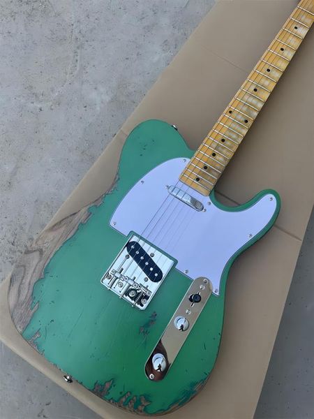 heavy tl electric guitar alder beige body neck aging hardware color green nitrocellulose varnish finish can be customized
heavy tl electric guitar alder beige body neck aging hardware color green nitrocellulose varnish finish can be customized