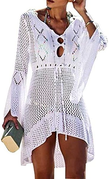 fashion womens dress beach perspective cover dresses bikini cover-ups net coverups, White;black
fashion womens dress beach perspective cover dresses bikini cover-ups net coverups, White;black