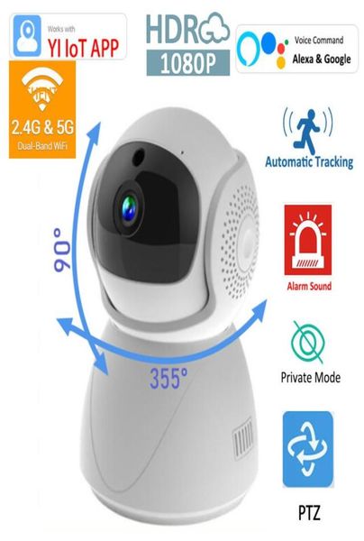 dome cameras 5g 24g dualband wifi 1080p wireless auto tracking ptz baby monitor alexa google yiiot security private mode cam 2217728249