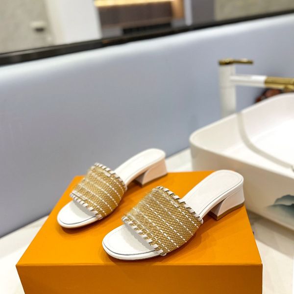 summer tribute woven mules slippers slides sandals chunky block heels 4cm women's luxury designers leather outsole fashion casual beach, Black
summer tribute woven mules slippers slides sandals chunky block heels 4cm women's luxury designers leather outsole fashion casual beach, Black