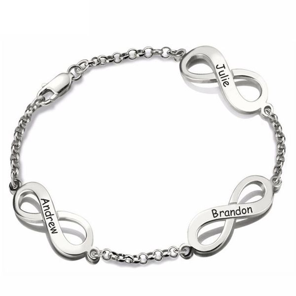 bangle women's infinity pendant bracelet custom name letter bracelets handmade 925 sterling silver jewelry with kids names mom pulseras, Black
bangle women's infinity pendant bracelet custom name letter bracelets handmade 925 sterling silver jewelry with kids names mom pulseras, Black