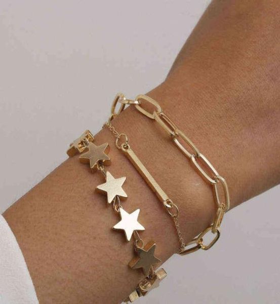 misscat net red chain hip hop star bracelet women039s indifference wind multilayer folding bracelet9194498, Golden;silver
misscat net red chain hip hop star bracelet women039s indifference wind multilayer folding bracelet9194498, Golden;silver