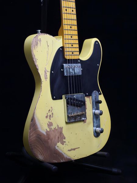 relic tl electric guitar, maple fingerboard, chrome hardware, cream-like color, solid alder guitar
relic tl electric guitar, maple fingerboard, chrome hardware, cream-like color, solid alder guitar