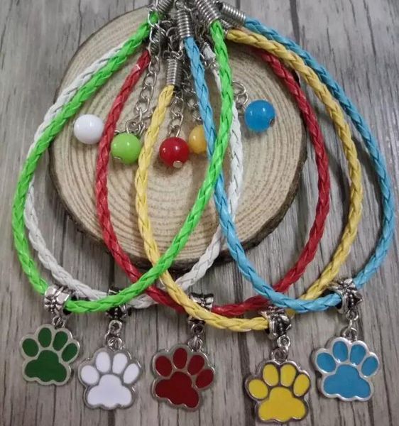 bangle new fashion jewelry enamel bear dog cat paw prints pendant bracelet mix glass beads pu leather cords amulet bracelets bangle, Black
bangle new fashion jewelry enamel bear dog cat paw prints pendant bracelet mix glass beads pu leather cords amulet bracelets bangle, Black