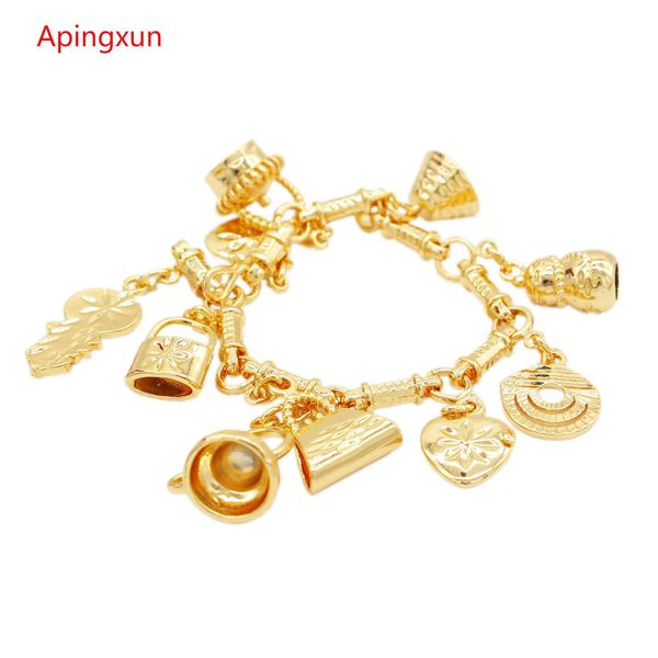 bangle apingxun luxury bracelet dubai french arab gold color multiple kinds pendant bracelet women girl party charm jewelry, Black
bangle apingxun luxury bracelet dubai french arab gold color multiple kinds pendant bracelet women girl party charm jewelry, Black