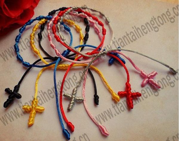 bangle 100pcs/lot multicolored rope rosary bracelet/knot bracelet/cord bracelet/rosary bangle decenario bracelet, Black
bangle 100pcs/lot multicolored rope rosary bracelet/knot bracelet/cord bracelet/rosary bangle decenario bracelet, Black