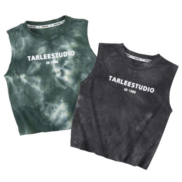 summer new children's sleeveless t-shirt youth boys' clothing outdoor leisure sports baby round neck t-shirt grey and green tie dy, Blue
summer new children's sleeveless t-shirt youth boys' clothing outdoor leisure sports baby round neck t-shirt grey and green tie dy, Blue