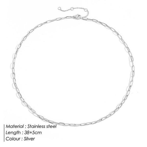 selling stainless steel small thin cuban link chain choker necklace paperclip necklace gold plated link chain jewelry, Silver
selling stainless steel small thin cuban link chain choker necklace paperclip necklace gold plated link chain jewelry, Silver