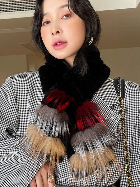 women real rex rabbit fur scarf fox neckerchief winter warm wraps muffler black, Blue;gray
women real rex rabbit fur scarf fox neckerchief winter warm wraps muffler black, Blue;gray