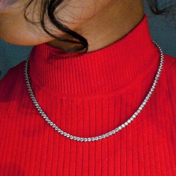 necklaces 2022 new fashion 3mm round cut iced out bling cz tennis link chain hip hop 1 row shiny cz box clasp necklace women charm jewelry, Silver
necklaces 2022 new fashion 3mm round cut iced out bling cz tennis link chain hip hop 1 row shiny cz box clasp necklace women charm jewelry, Silver
