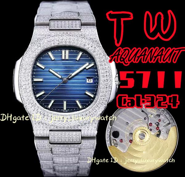 tw pp 5711 nautilus luxury men's watch 324 mechanical movement full sky star set square diamond 40mm, power storage 40 hours 316l stain, Slivery;brown
tw pp 5711 nautilus luxury men's watch 324 mechanical movement full sky star set square diamond 40mm, power storage 40 hours 316l stain, Slivery;brown