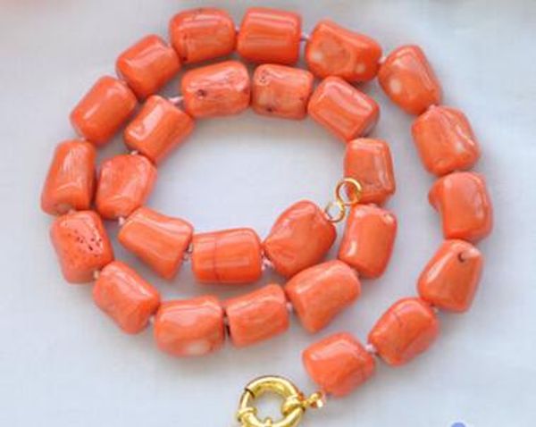 necklaces 18" 10~15mm original baroque cylinder pink coral necklace, Silver
necklaces 18" 10~15mm original baroque cylinder pink coral necklace, Silver