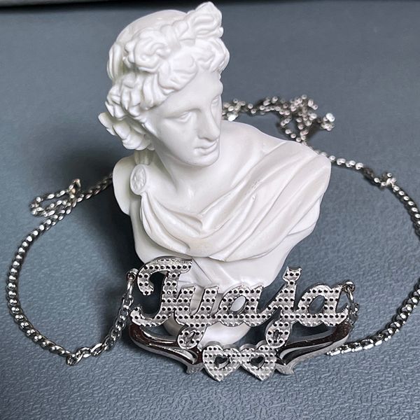 personalized name necklace diy name texture heart pendant custom letter stainless steel customizable jewelry birthday gift dropshipping whol, Silver
personalized name necklace diy name texture heart pendant custom letter stainless steel customizable jewelry birthday gift dropshipping whol, Silver