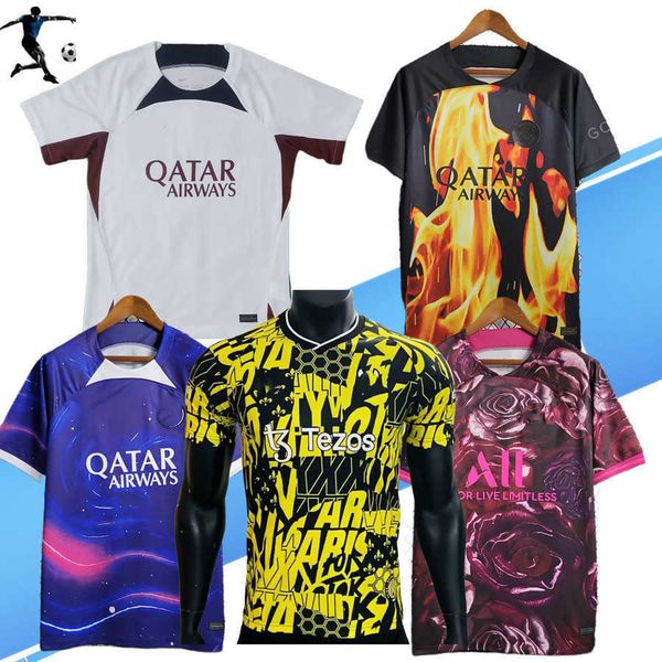 23 24 psgs mbappe soccer jerseys tracksuit 2023 2024 classic style training suit sergio ramos verratti icardi football short sleeve little b, Black
23 24 psgs mbappe soccer jerseys tracksuit 2023 2024 classic style training suit sergio ramos verratti icardi football short sleeve little b, Black