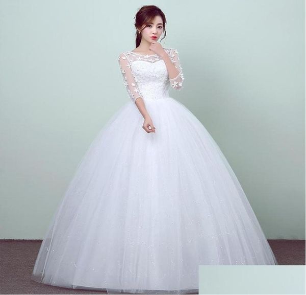in stock wedding dresses new style lace 3 quarter wedding dress korean simple chinese sweet gown princess bridal dresses vestidos 1865488, White
in stock wedding dresses new style lace 3 quarter wedding dress korean simple chinese sweet gown princess bridal dresses vestidos 1865488, White