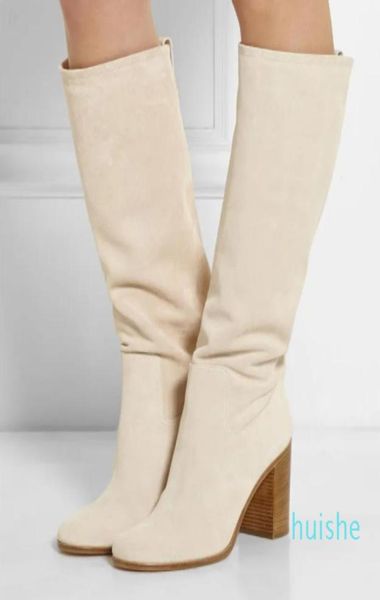 fall winter chunky heels suede leather womens martin boots real leather light beige single boots female228b1888345, Black 
fall winter chunky heels suede leather womens martin boots real leather light beige single boots female228b1888345, Black