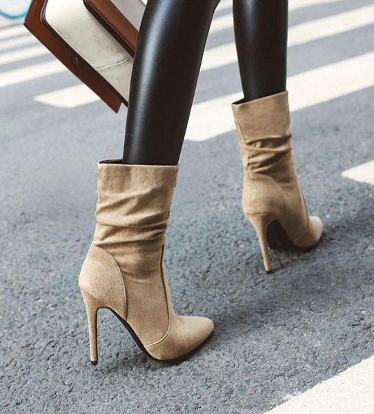 boots women039s high heels 2021 autumn winter short thin pointed elastic bare suede fashion shoes8972568, Black
boots women039s high heels 2021 autumn winter short thin pointed elastic bare suede fashion shoes8972568, Black